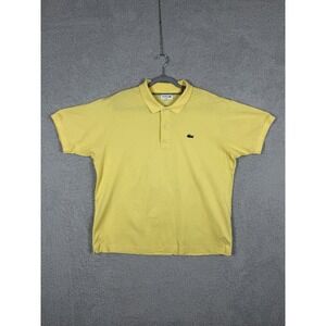 Lacoste Men's Classic Polo‎ Shirt Size XL Yellow Classic Fit Short Sleeve Logo